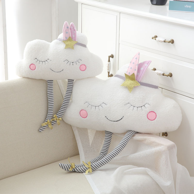 Baby Pillow Cloud Pattern Soft Cushion For Newborns Nordic Baby Room Decoration Plush Toys Cute Nursing Pillow Breastfeeding LJ201014