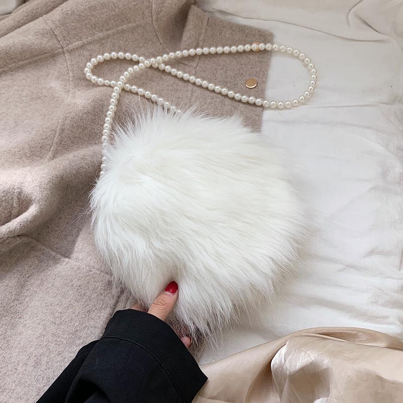 Elegant Female Round Crossbody Bag 2021 New High quality Soft Plush Women's Designer Handbag Pearl strap Shoulder Messenger Bag, White
Elegant Female Round Crossbody Bag 2021 New High quality Soft Plush Women's Designer Handbag Pearl strap Shoulder Messenger Bag, White