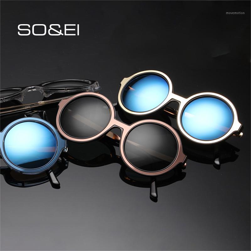 SO&EI Vintage Round Women Sunglasses Fashion Designer Colorful Mirror Lens Eyewear Ladies Luxury Sun Glasses UV4001
SO&EI Vintage Round Women Sunglasses Fashion Designer Colorful Mirror Lens Eyewear Ladies Luxury Sun Glasses UV4001