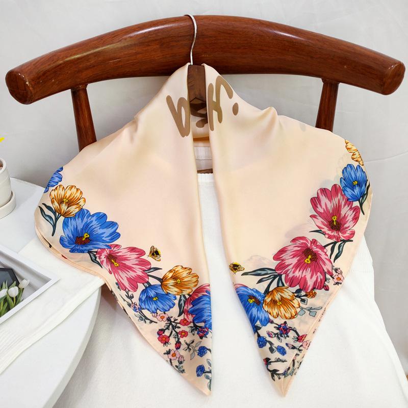 70*70cm Fashion Floral Print Hair Scarf For Women Silk Satin Hijab Scarfs Female Square Shawls and Wraps Bandana Head Scarves
70*70cm Fashion Floral Print Hair Scarf For Women Silk Satin Hijab Scarfs Female Square Shawls and Wraps Bandana Head Scarves