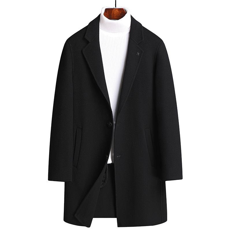 Woolen coat men's medium long 2020 new autumn and winter Korean version of handsome cashmere woolen sweater coat, Black
Woolen coat men's medium long 2020 new autumn and winter Korean version of handsome cashmere woolen sweater coat, Black