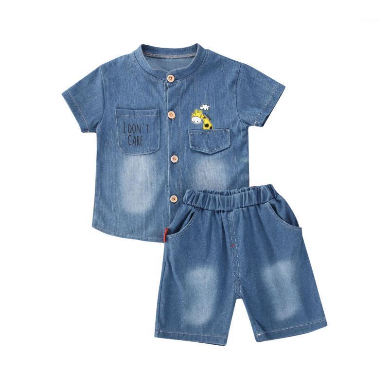 Little Boys Outfit Summer Cute Giraffe Printing Stand Collar Short Sleeve Top + Solid Color Denim Shorts Boys Clothing Set1, As photo shows
Little Boys Outfit Summer Cute Giraffe Printing Stand Collar Short Sleeve Top + Solid Color Denim Shorts Boys Clothing Set1, As photo shows