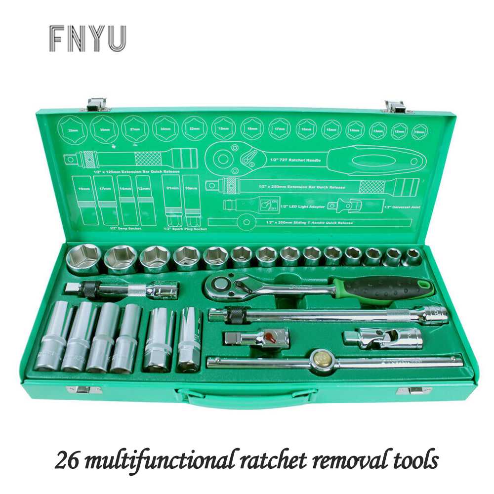 SK-42601M multi-function ratchet remover Wrench Set 26 socket set vehicle maintenance hand in hand tools
SK-42601M multi-function ratchet remover Wrench Set 26 socket set vehicle maintenance hand in hand tools