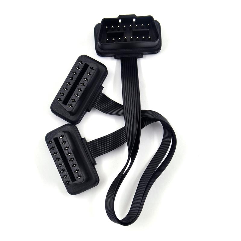 20pcs/lot Flat+Thin As Noodle OBDII OBD 2 OBD2 16 Pin ELM327 Male To Dual Female Y Splitter Elbow Extension Connector Cable
20pcs/lot Flat+Thin As Noodle OBDII OBD 2 OBD2 16 Pin ELM327 Male To Dual Female Y Splitter Elbow Extension Connector Cable