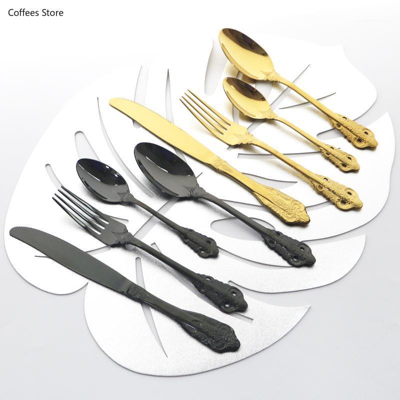 24Pcs/Set Gold Cutlery Set 304 Stainless Steel Dinnerware Set Vintage Knife Fork Spoon Flatware Kitchen Dinner Tableware1
24Pcs/Set Gold Cutlery Set 304 Stainless Steel Dinnerware Set Vintage Knife Fork Spoon Flatware Kitchen Dinner Tableware1