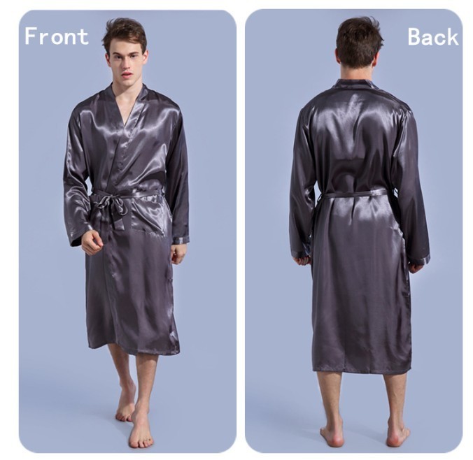 C&Fung quick custom Personalized Mens Satin Robe Man Dress groom gowns lounge robes bridal party kimono party favors gift robes 201109