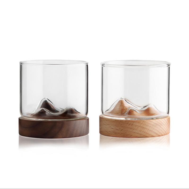 5oz Mountain Wine Glass mug with Wooden chinese mug Bottom Whiskey Glasses Japanese Household Cup wood gift
5oz Mountain Wine Glass mug with Wooden chinese mug Bottom Whiskey Glasses Japanese Household Cup wood gift