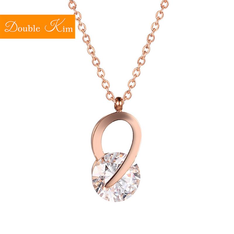 Zircon Pendant Necklace Titanium Stainless Steel Chain Necklace Inlaid Zircon Rose Gold Color Trendy Fashion Women Jewelry Gift
Zircon Pendant Necklace Titanium Stainless Steel Chain Necklace Inlaid Zircon Rose Gold Color Trendy Fashion Women Jewelry Gift