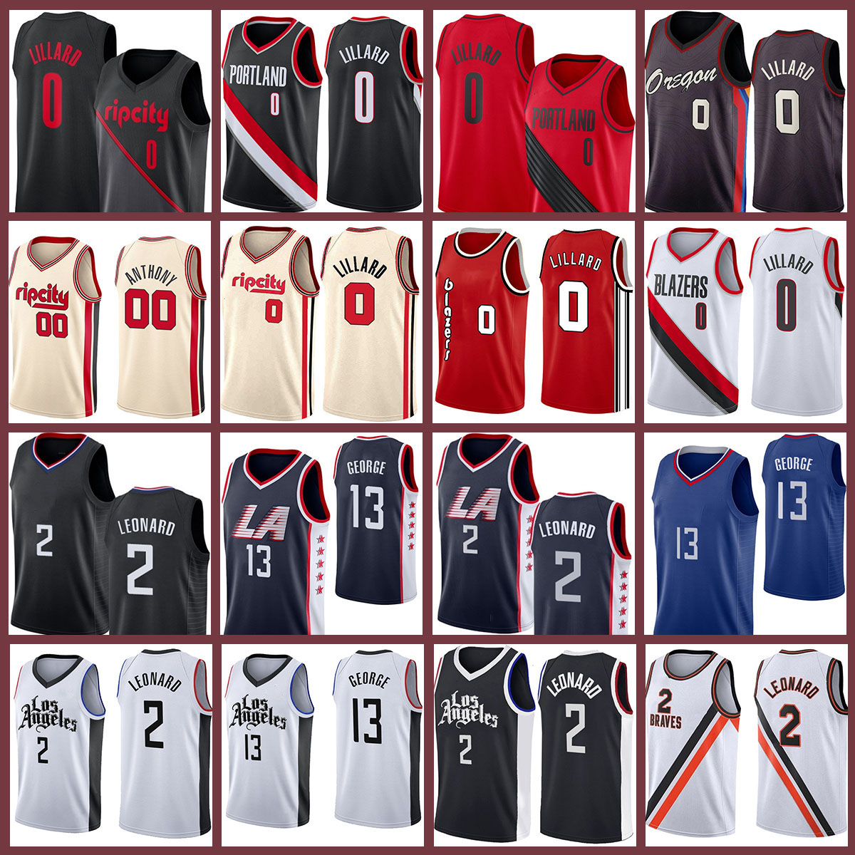 Damian Kawhi 0 Paul Lillard George 2 13 Leonard Carmelo 2021 new Basketball Jersey Los 00 Anthony Angeles Jerseys, Please buy $20 - if only need logos
Damian Kawhi 0 Paul Lillard George 2 13 Leonard Carmelo 2021 new Basketball Jersey Los 00 Anthony Angeles Jerseys, Please buy $20 - if only need logos