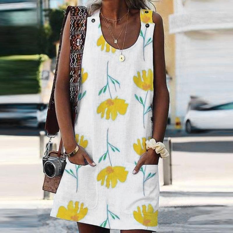 2020 Summer Women's Print Beach Dresses Pocket Round Collar Tunic Sleeveless Casual Waist Simple Style Vestidos1 
2020 Summer Women's Print Beach Dresses Pocket Round Collar Tunic Sleeveless Casual Waist Simple Style Vestidos1