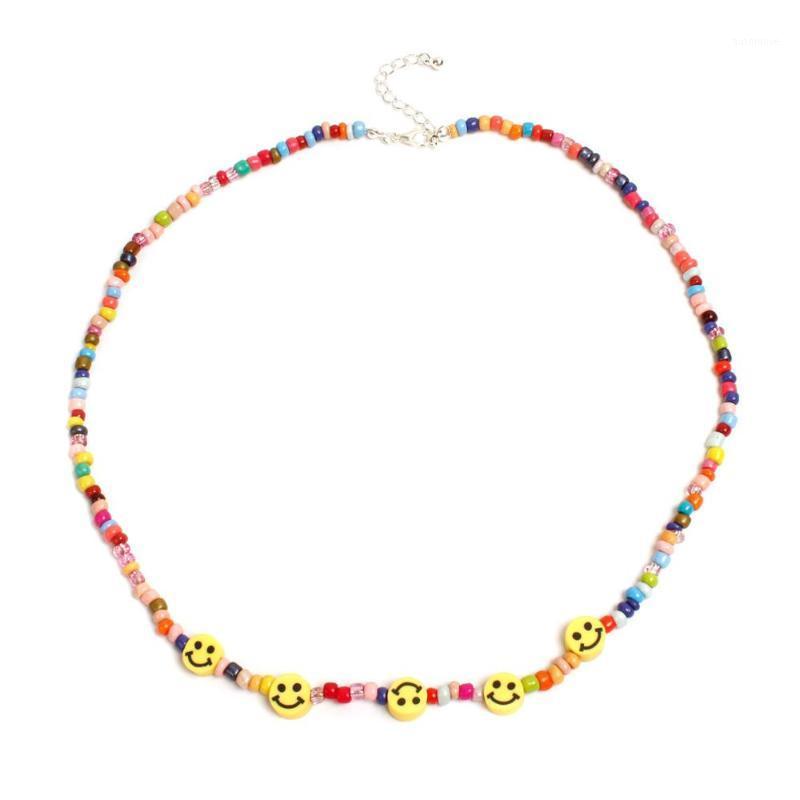 Bohemian Colorful Beads Chokers Necklaces For Women Charm Smiling Face Short Chain Collier Necklace Jewelry Gift Accessories New1
Bohemian Colorful Beads Chokers Necklaces For Women Charm Smiling Face Short Chain Collier Necklace Jewelry Gift Accessories New1