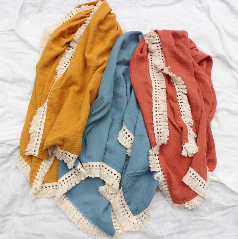 Muslin Baby Blankets Newborn Swaddle Wrap Blanket Tassel Cotton Baby Receiving Blanket Infant Sleeping Quilt Bed Cover
Muslin Baby Blankets Newborn Swaddle Wrap Blanket Tassel Cotton Baby Receiving Blanket Infant Sleeping Quilt Bed Cover