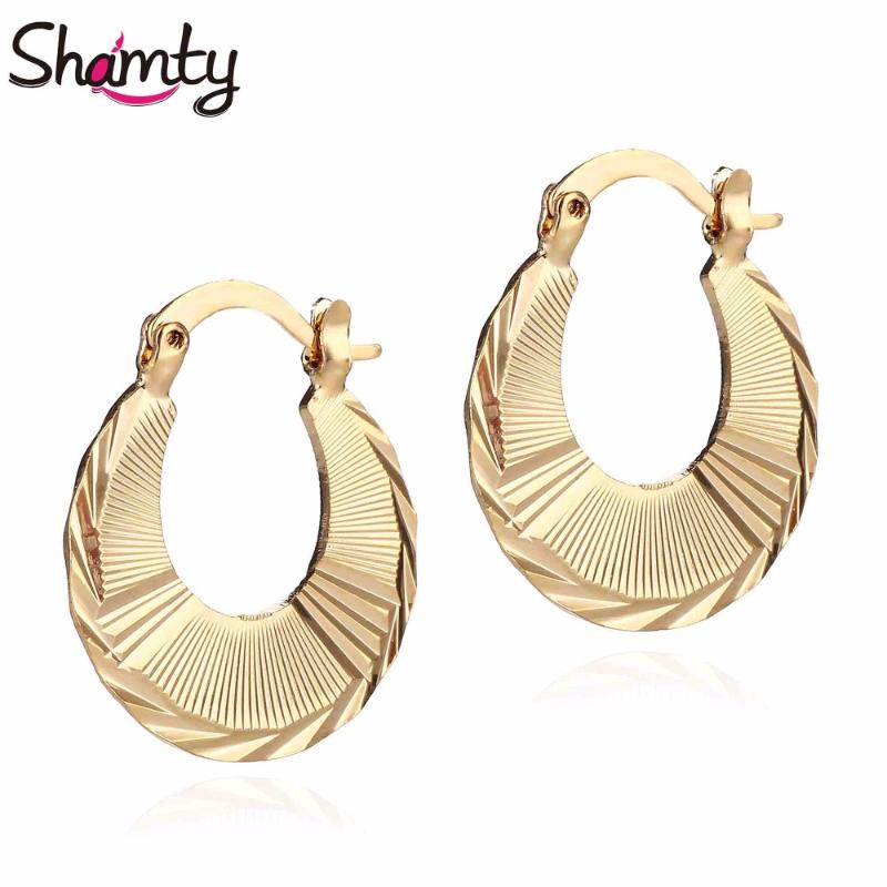 Hoop & Huggie Shamty Earrings Loop For Women Pattern Circle Round Trendy Pure Gold Color Jewelry Inside Outside E30005
Hoop & Huggie Shamty Earrings Loop For Women Pattern Circle Round Trendy Pure Gold Color Jewelry Inside Outside E30005