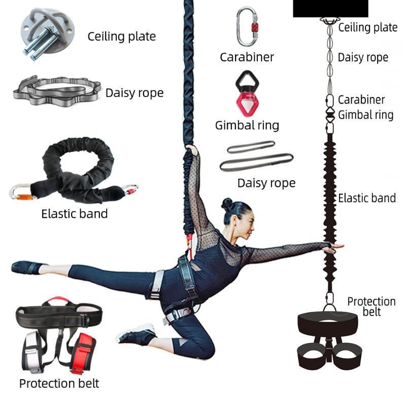 New Bungee Dance Flying Suspension Rope Aerial Anti-gravity Yoga Cord Resistance Band Set Workout Fitness Home GYM Equipment1, Red
New Bungee Dance Flying Suspension Rope Aerial Anti-gravity Yoga Cord Resistance Band Set Workout Fitness Home GYM Equipment1, Red