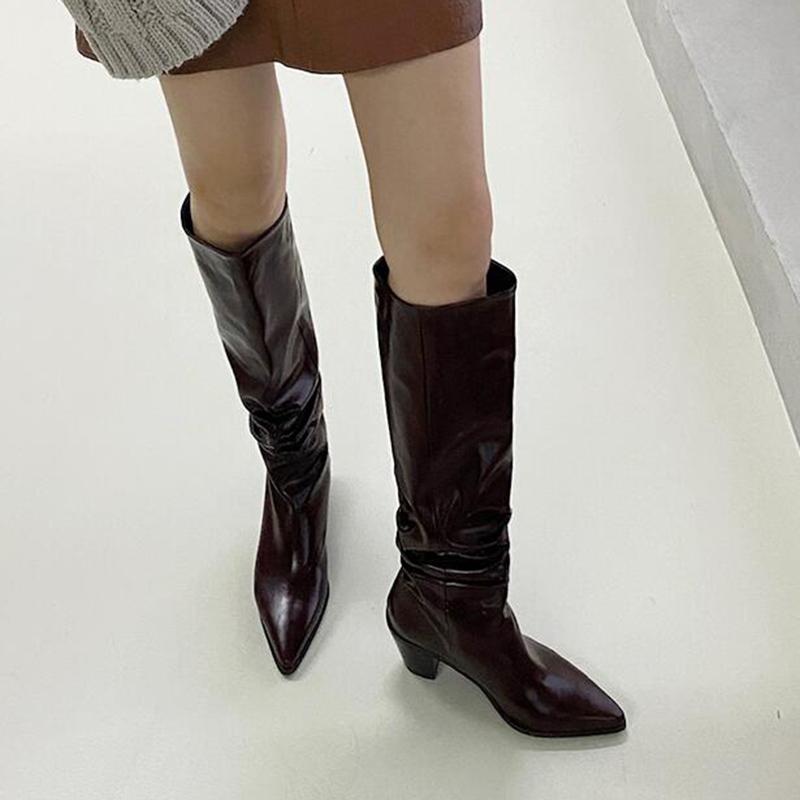 DEAT 2021 New Spring And Summer Fashion Casual Thick Heel High Tube Pointed Bright Face Pleated Knight Boots Women's SH299, Black
DEAT 2021 New Spring And Summer Fashion Casual Thick Heel High Tube Pointed Bright Face Pleated Knight Boots Women's SH299, Black