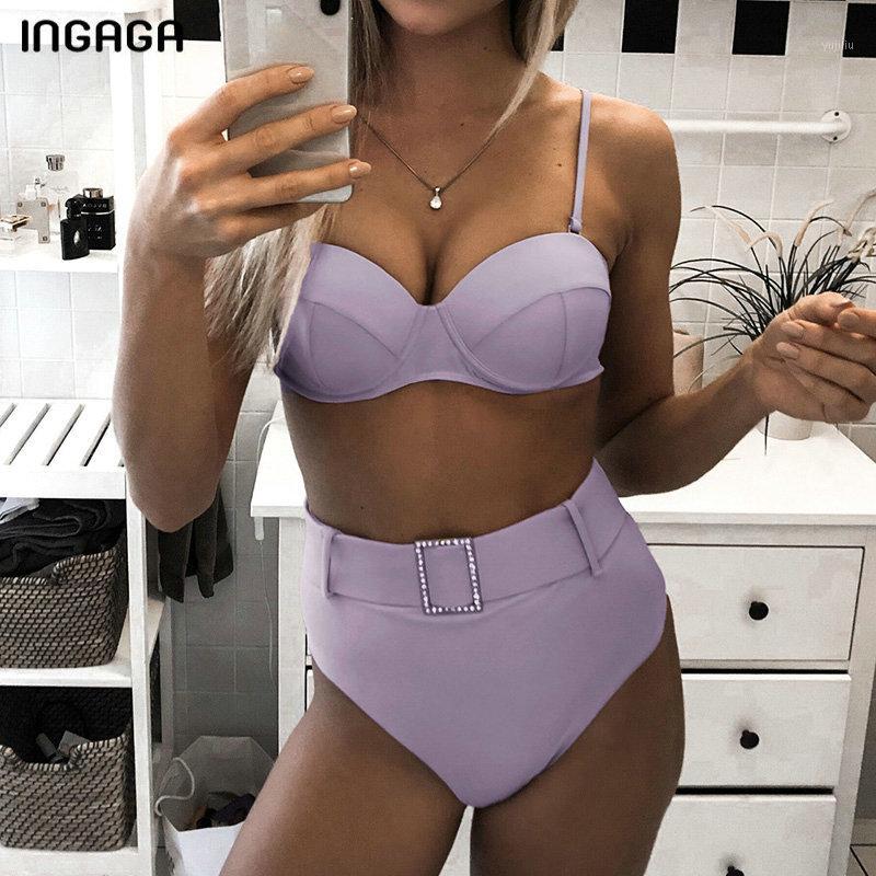 INGAGA Sexy Push Up Bikini High Waist Swimwear Women Solid Strap Biquini Fashion Belted Swimsuit 2020 Summer Brazilian Bathers1
INGAGA Sexy Push Up Bikini High Waist Swimwear Women Solid Strap Biquini Fashion Belted Swimsuit 2020 Summer Brazilian Bathers1