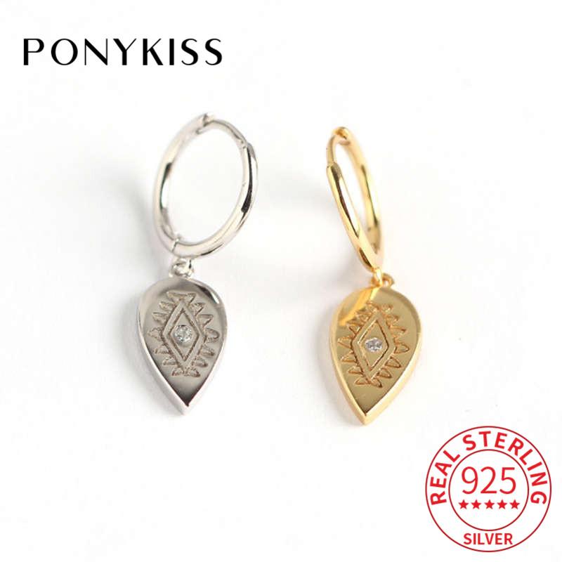 PONYKISS S925 Sterling Silver Geometric water drop Zircon Hoop Earrings Women Party Fine Jewelry Accessories Romantic Gift
PONYKISS S925 Sterling Silver Geometric water drop Zircon Hoop Earrings Women Party Fine Jewelry Accessories Romantic Gift