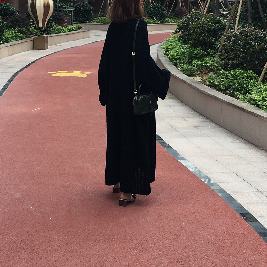 GETSRING Women Cardigan Winter Sweater Women Extra Long Loose Wool Thick Womens Knitwear Spring Solid Long Sleeve OverCoat 201128