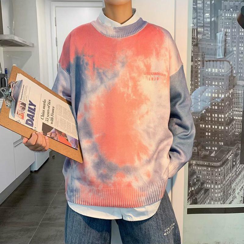 Autumn Winter Tie Dye Knitted Sweater Men Vintage Korean Fashion Round Neck Long Sleeve Pullover Hip Hop Jumper Pull Homme, Blue
Autumn Winter Tie Dye Knitted Sweater Men Vintage Korean Fashion Round Neck Long Sleeve Pullover Hip Hop Jumper Pull Homme, Blue