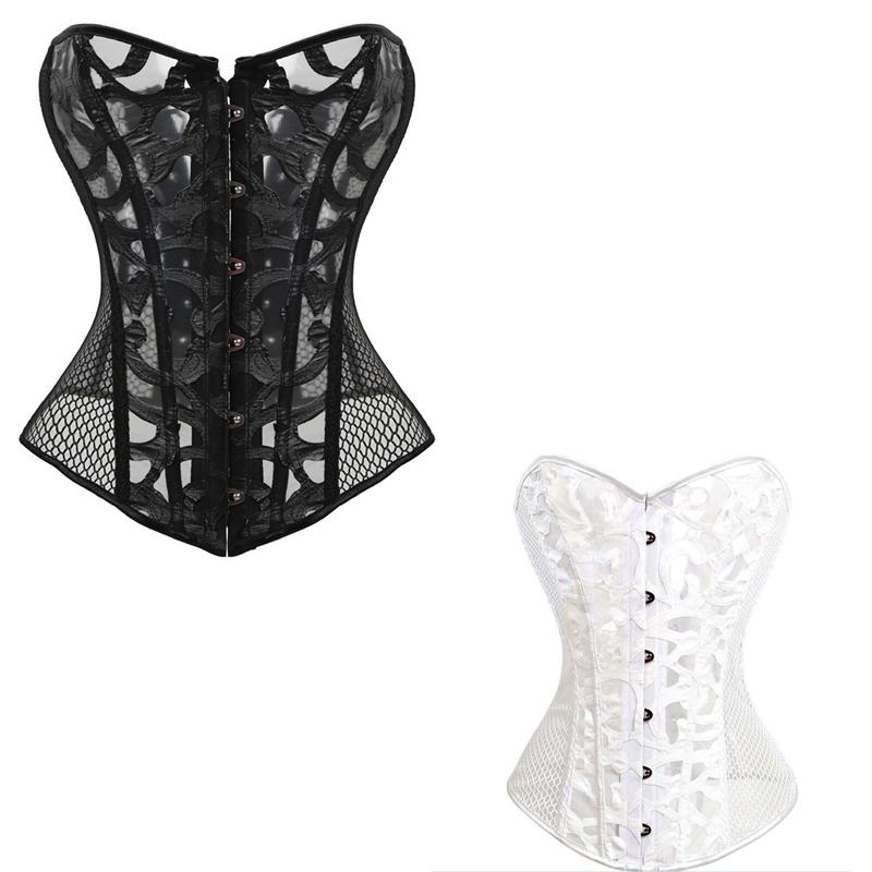 Women Corset Waist shaper Waist Trainer Underbust Corset Steampunk Gothic Clothing Black Corsets Belt Slimming Corselet, White
Women Corset Waist shaper Waist Trainer Underbust Corset Steampunk Gothic Clothing Black Corsets Belt Slimming Corselet, White