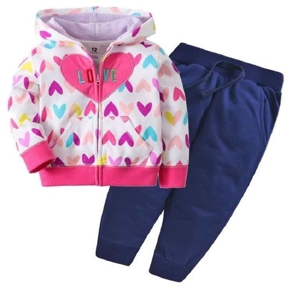 baby boy clothes long sleeve hoodie jacket+pants baby girl outfits infant set clothing 2020 autumn costume 2pcs/set cotton Y1105