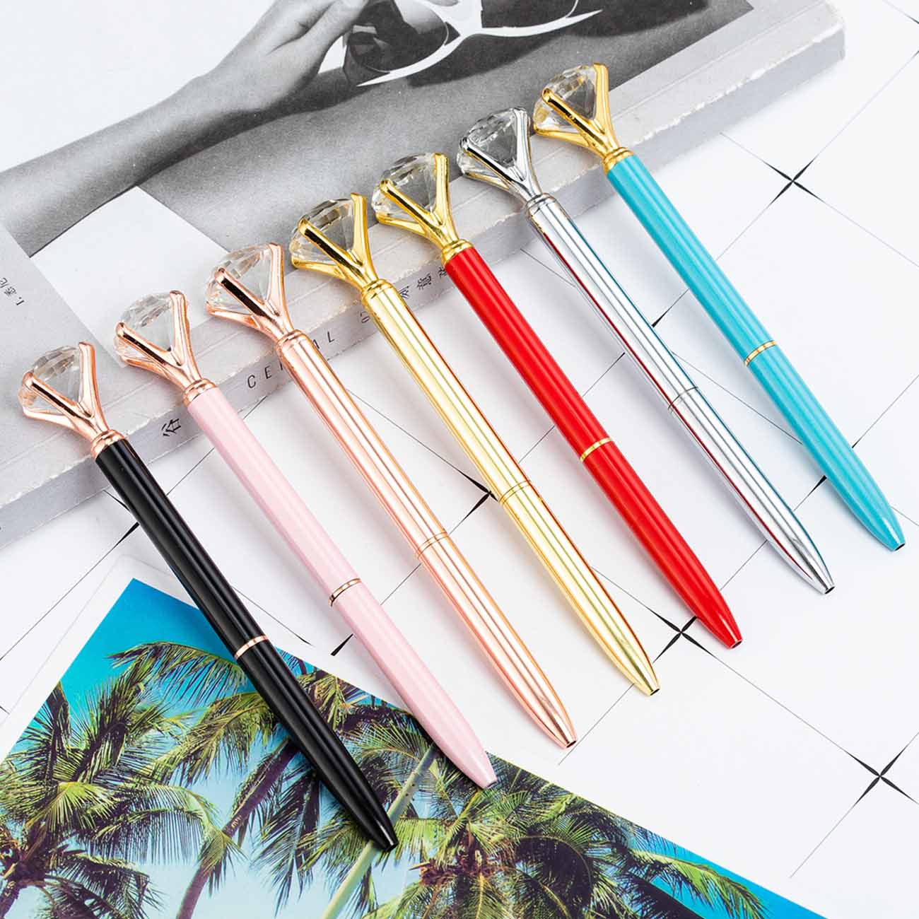 2019 Creative Crystal Glass Kawaii Ballpoint Pen Big Gem Ballpoint Pen with Big Diamond 11 Colors Fashion School Office Supplies, Customize
2019 Creative Crystal Glass Kawaii Ballpoint Pen Big Gem Ballpoint Pen with Big Diamond 11 Colors Fashion School Office Supplies, Customize