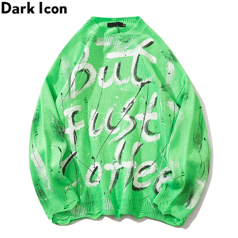 DARK Letters Hand Painting Streetwear Sweaters Men Pullover Knitwear Men's Sweater Loose Sweater Couple Cloth, Green
DARK Letters Hand Painting Streetwear Sweaters Men Pullover Knitwear Men's Sweater Loose Sweater Couple Cloth, Green