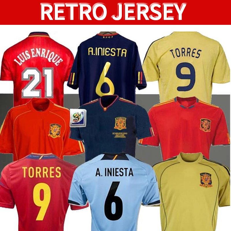 2010 Spain retro soccer jerseys 1994 World Cup RAUL XAVI Hierro LUIS ENSRIQUE XAVI ALONSO Caminero Iniesta PUYOL PIQUE David Villa, 1994 home
2010 Spain retro soccer jerseys 1994 World Cup RAUL XAVI Hierro LUIS ENSRIQUE XAVI ALONSO Caminero Iniesta PUYOL PIQUE David Villa, 1994 home