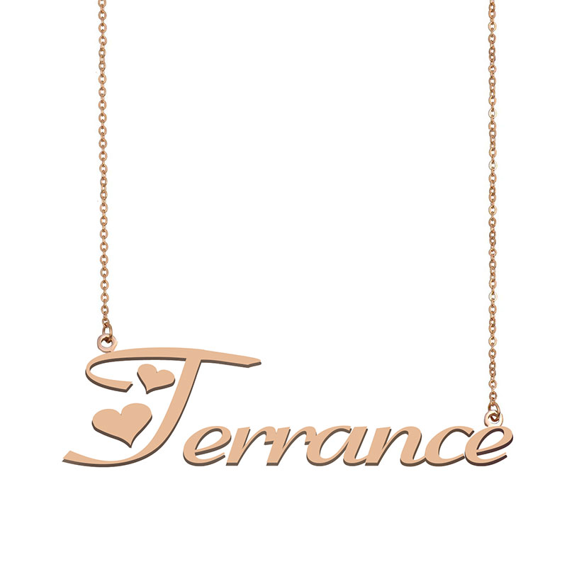 Terrance Name Necklace Custom Nameplate Pendant for Women Girls Birthday Gift Kids Best Friends Jewelry 18k Gold Plated Stainless Steel, Silver
Terrance Name Necklace Custom Nameplate Pendant for Women Girls Birthday Gift Kids Best Friends Jewelry 18k Gold Plated Stainless Steel, Silver