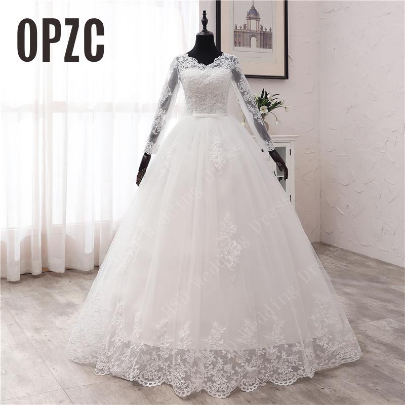 New Spring Lace Appliques Wedding Dresses Long Sleeve Vestidos De Novia 2021 White V-Neck Princess Bride Wedding Gowns Plus Size, Floor lenght
New Spring Lace Appliques Wedding Dresses Long Sleeve Vestidos De Novia 2021 White V-Neck Princess Bride Wedding Gowns Plus Size, Floor lenght