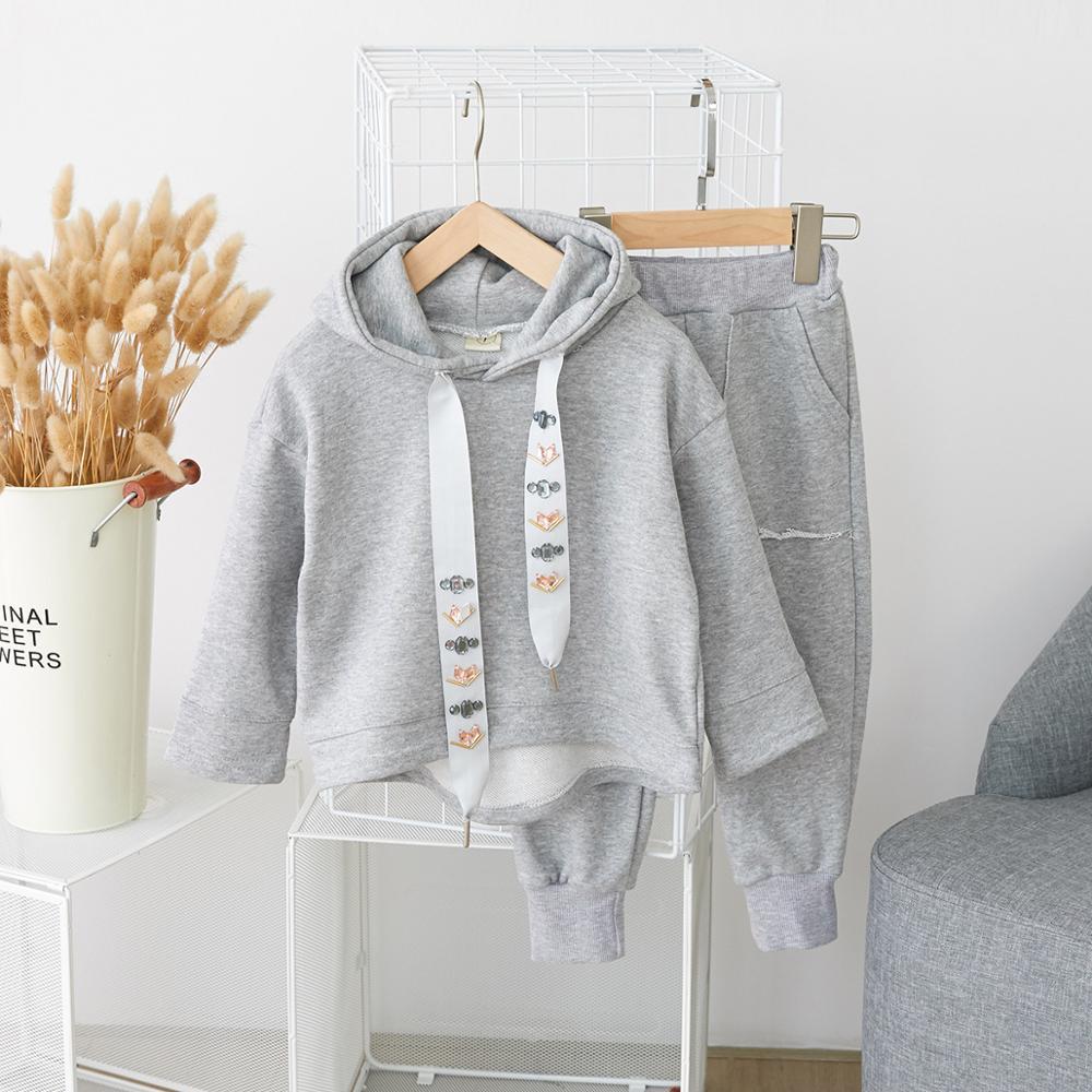 Clothes for kids clothes girls clothing set hoodies tops and pants children 2pieces sport suit girl tracksuitX1019