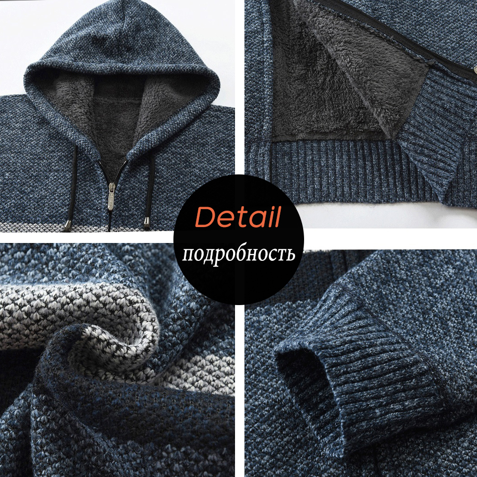 NEGIZBER Winter Mens Coats and Jackets Casual Patchwork Hooded Zipper Coats Men Fashion Thick Wool Jacket Men Streetwear T200106