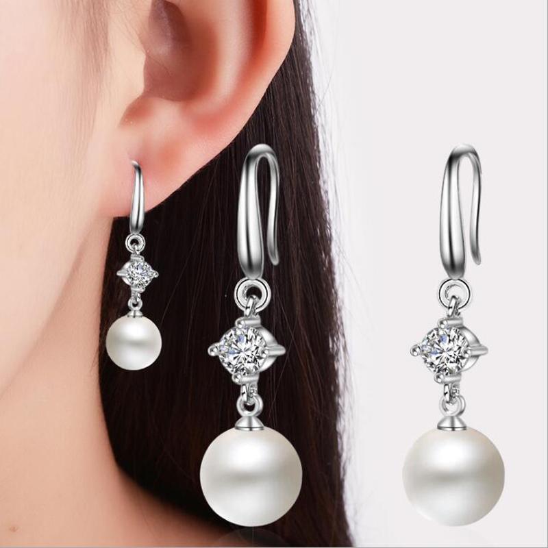 KOFSAC New Fashion 925 Sterling Silver Earrings For Women Temperament Pearl Earring Girl Fine Jewelry Lady Valentine's Day Gifts
KOFSAC New Fashion 925 Sterling Silver Earrings For Women Temperament Pearl Earring Girl Fine Jewelry Lady Valentine's Day Gifts