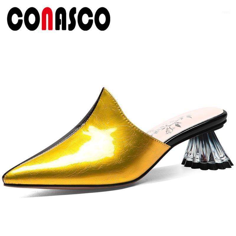 CONASCO Women Sandals Mules Slippers Pumps Genuine Leather Mixed Colors Summer New Fashion Concise Casual High Heels Shoes Woman1, Silver
CONASCO Women Sandals Mules Slippers Pumps Genuine Leather Mixed Colors Summer New Fashion Concise Casual High Heels Shoes Woman1, Silver
