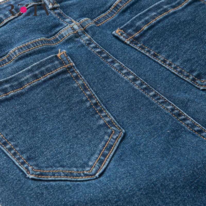 RZIV high quality women jeans and high waist button fly denim skinny jeans stretch pencil pants 201030
