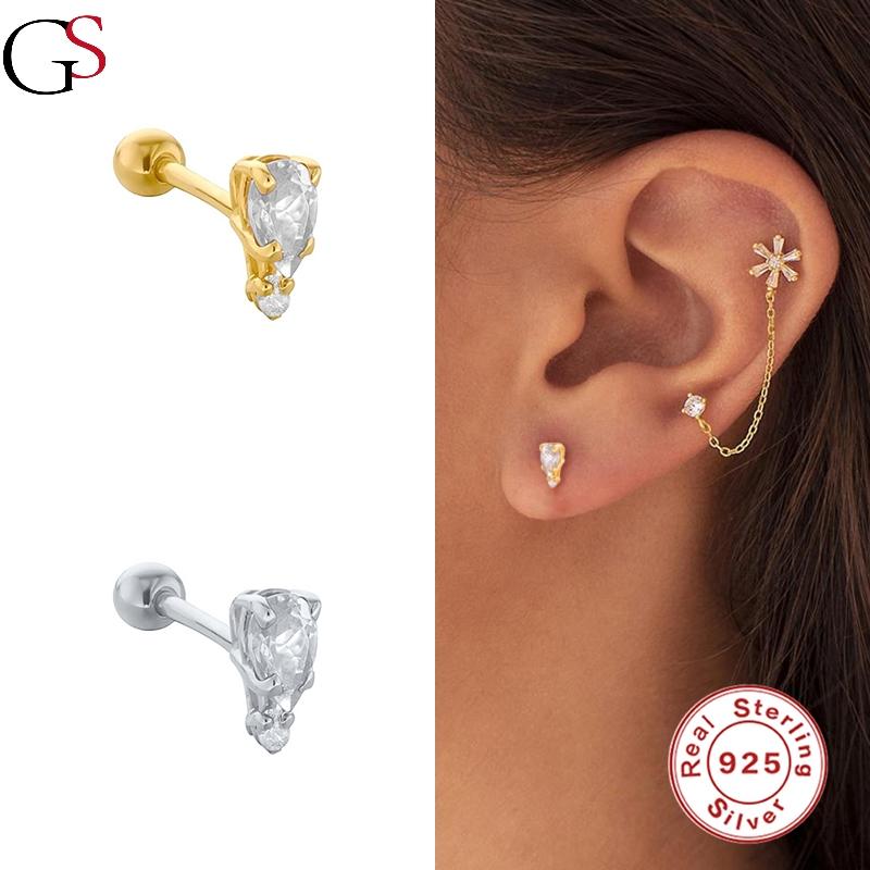 Stud GS Single Earrings 925 Sterling Silver Zircon Oval-shape Boucle Oreille Femme Fashion Piercing For Women Girls
Stud GS Single Earrings 925 Sterling Silver Zircon Oval-shape Boucle Oreille Femme Fashion Piercing For Women Girls