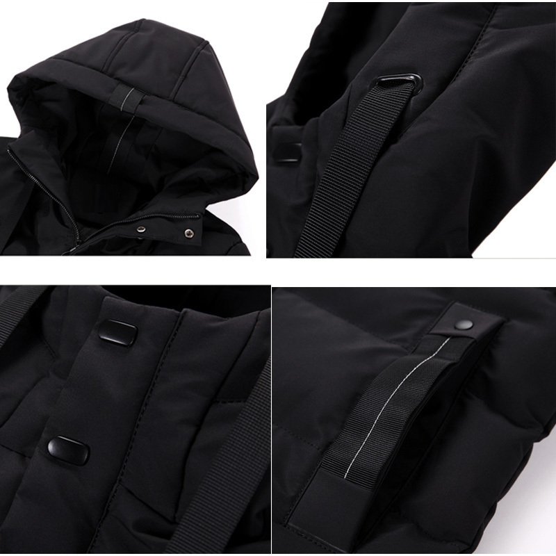 Warm Winter Coat Hooded Thick Cotton Jacket Parkas Coats Male Fashion Clothing Casual Zipper Mens Clothes 201202