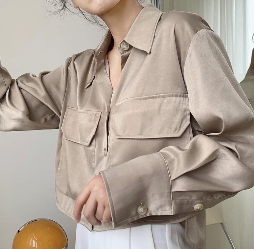 woman viscose shirt light champagne color, Purple 
woman viscose shirt light champagne color, Purple