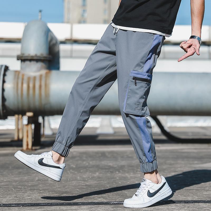 Pocket legged sports pants casual overalls men's loose straight Capris Korean Trend, Black
Pocket legged sports pants casual overalls men's loose straight Capris Korean Trend, Black