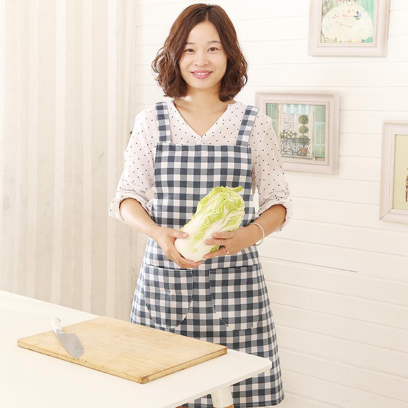 Korean cotton home kitchen cooking apron female fashion smock vest style work apron cute Japanese summer1
Korean cotton home kitchen cooking apron female fashion smock vest style work apron cute Japanese summer1