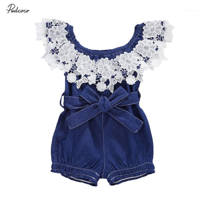 2020 0-24M Cute Lace Infant Baby Girl Denim Romper Summer New Flowers Lace Ruffle Off Shoulder Bow Blue Jumpsuit Playsuit Outfit1, As pic
2020 0-24M Cute Lace Infant Baby Girl Denim Romper Summer New Flowers Lace Ruffle Off Shoulder Bow Blue Jumpsuit Playsuit Outfit1, As pic