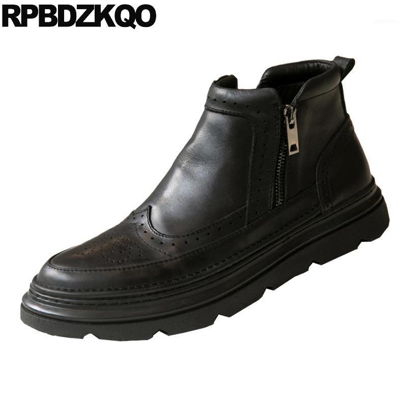 short shoes business fall genuine leather brown mens zipper dress boots wingtip brogue full grain black party booties formal1
short shoes business fall genuine leather brown mens zipper dress boots wingtip brogue full grain black party booties formal1