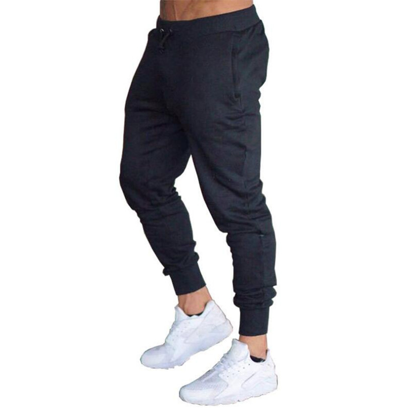 New Sportswear Fitness Pants Casual Polyester Mens Fitness Workout Pants Skinny Sweatpants Trousers Jogger Pants T200319