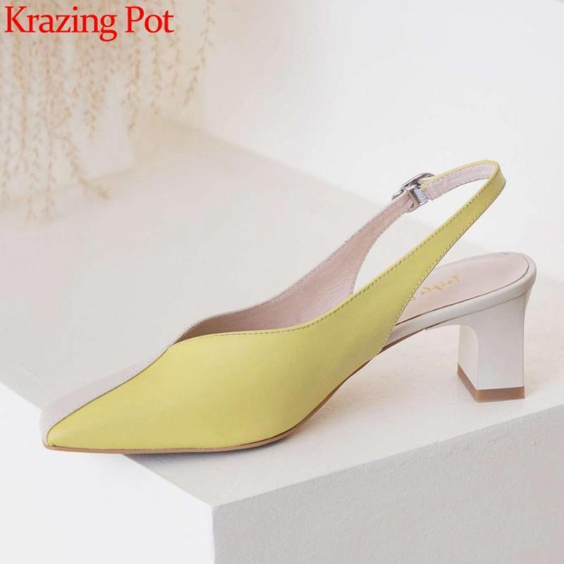 Krazing pot 2020 summer hot women sandals full grain leather square toe high heels mixed color European design shoes women L591, Yellow white
Krazing pot 2020 summer hot women sandals full grain leather square toe high heels mixed color European design shoes women L591, Yellow white