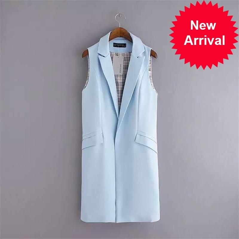 Autumn Women Vest Jacket WaistCoat Pockets Open Stitch Sleeveless Blue Pink Beige Blazer Colete Feminino
Autumn Women Vest Jacket WaistCoat Pockets Open Stitch Sleeveless Blue Pink Beige Blazer Colete Feminino