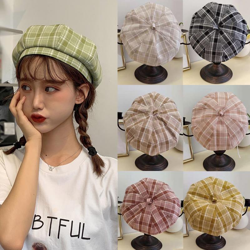 Women Beret Hats Plaid Vintage Octagonal Cap Casual Autumn Girl Elegant Fashion Accessories, Red
Women Beret Hats Plaid Vintage Octagonal Cap Casual Autumn Girl Elegant Fashion Accessories, Red