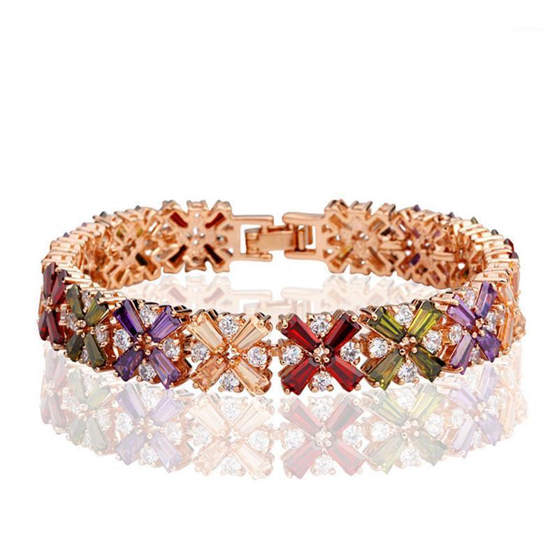 DOKOL Gorgeous Rose Gold Color Bracelets for Women Multi-color Cubic Zirconia Bridal Bangles pulseira feminina DKB00141
DOKOL Gorgeous Rose Gold Color Bracelets for Women Multi-color Cubic Zirconia Bridal Bangles pulseira feminina DKB00141