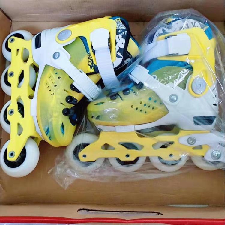 Skate shoes children's adjustable roller skates men and women kids single inline skates children's gift
