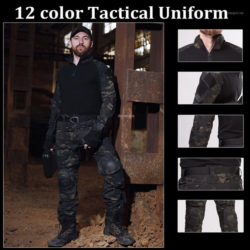 Tactical Camo Uniform with Elbow Knee Pads Black Multicam Tactics Shirt + Pants Army Hunting Sniper Combat Uniforms1
Tactical Camo Uniform with Elbow Knee Pads Black Multicam Tactics Shirt + Pants Army Hunting Sniper Combat Uniforms1