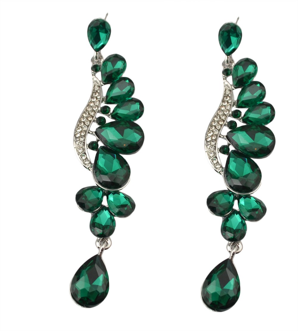 5 Colors Wedding Jewelry Rhinestone Style Wedding Earrings Luxury Glaring Green Crystals Water Drop leaves Jewelry Earring
5 Colors Wedding Jewelry Rhinestone Style Wedding Earrings Luxury Glaring Green Crystals Water Drop leaves Jewelry Earring